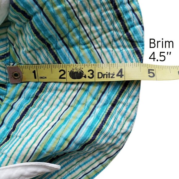 Wooden Ships 100% Cotton Women’s Floppy Beach Hat Striped Brim for Small Head - Picture 8 of 10